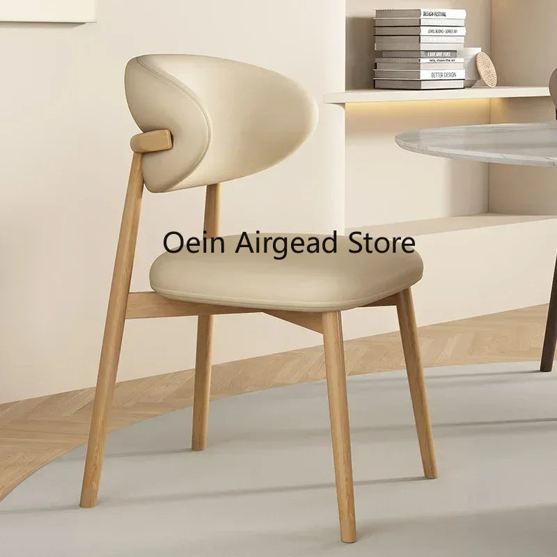 Lounge Vanity Dining Room Chairs Office Single Gamer Home Kitchen Chair Wooden Design Chaises Salle Manger Furniture XR50CY
