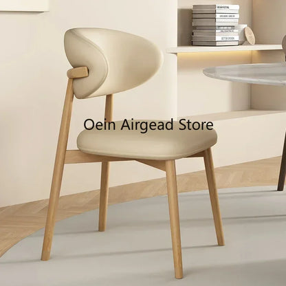 Lounge Vanity Dining Room Chairs Office Single Gamer Home Kitchen Chair Wooden Design Chaises Salle Manger Furniture XR50CY