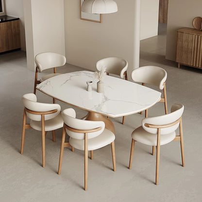 Elegant Dining Tables Round Table Service Reception Cafe Ceramic Dinning Sets Designer Coffee Luxury Muebles Kitchen Room