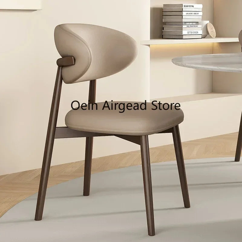 Lounge Vanity Dining Room Chairs Office Single Gamer Home Kitchen Chair Wooden Design Chaises Salle Manger Furniture XR50CY