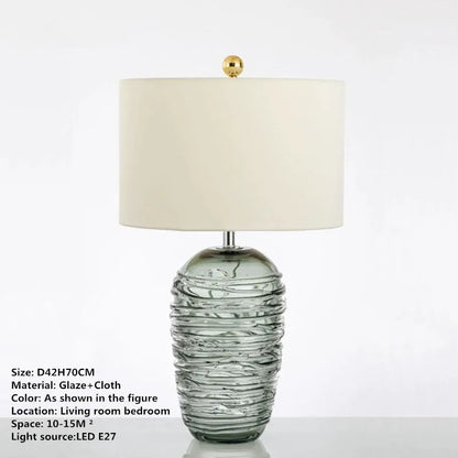 TINNY Nordic Modern Glaze Table Lamp Fashionable Art  Iiving Room Bedroom  Hotel LED Personality Originality Desk Light