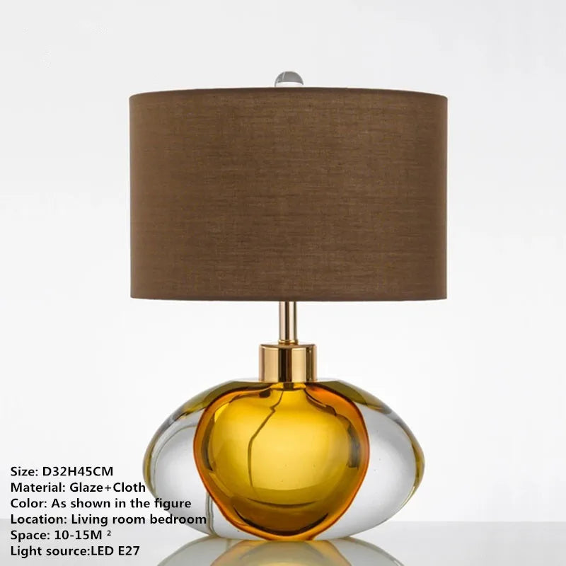 TINNY Nordic Modern Glaze Table Lamp Fashionable Art  Iiving Room Bedroom  Hotel LED Personality Originality Desk Light