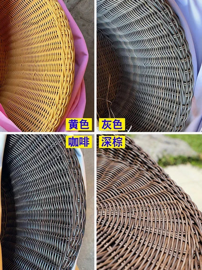 Nordic Garden Furniture Sets Courtyard Terrace Sofa Chair and Table Set Leisure Homestay Balcony PE Rattan Sofa Combination F