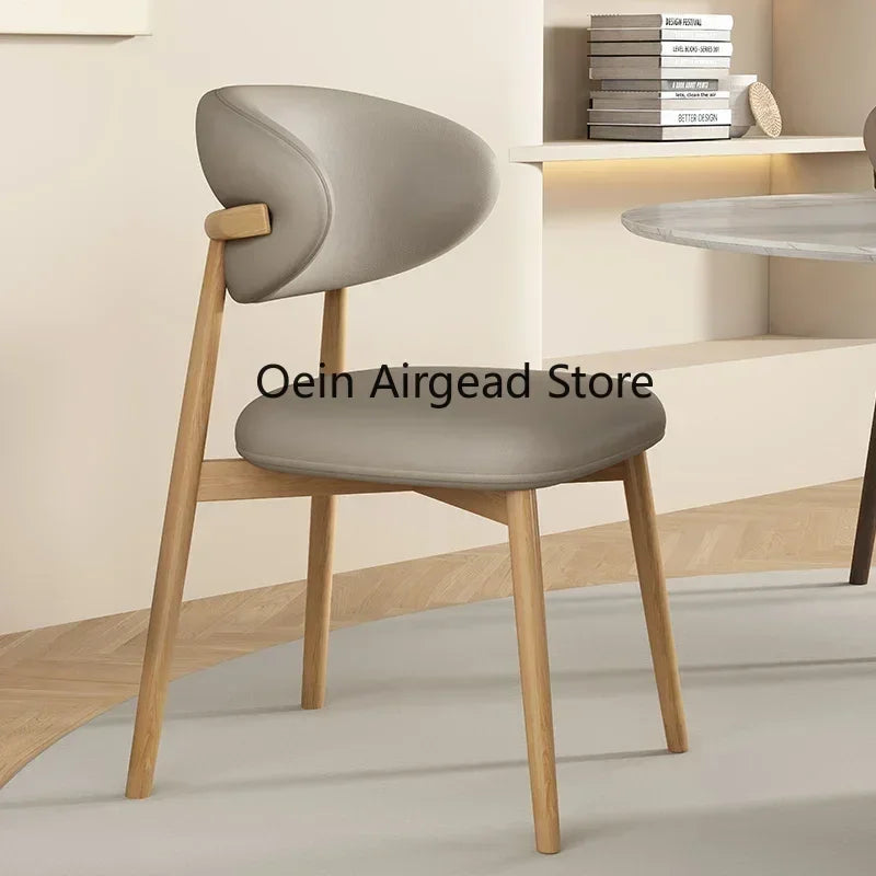 Lounge Vanity Dining Room Chairs Office Single Gamer Home Kitchen Chair Wooden Design Chaises Salle Manger Furniture XR50CY