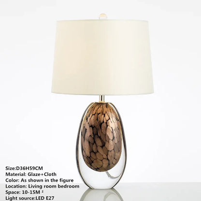 ABEL Nordic Glaze Table Lamp Modern Art Iiving Room Bedroom Study Hotel LED Personality Originality Desk Light