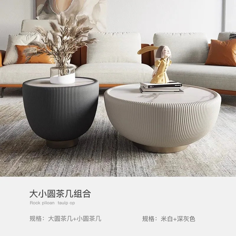 Black Nordic Living Room Coffee Table Round Modern Unique Minimalist Coffee Tables Luxury Glam Table Basse De Salon Furniture