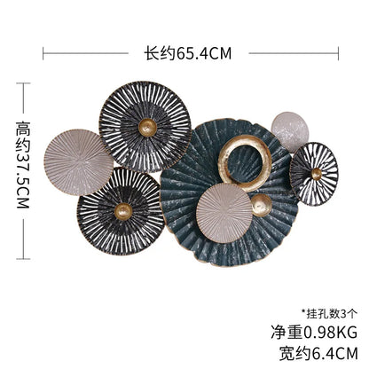 New Chinese light luxury metal wall hanging decoration living room iron wall hangings dream catcher