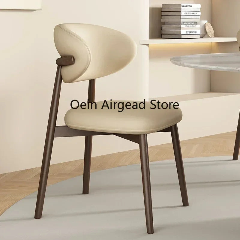 Lounge Vanity Dining Room Chairs Office Single Gamer Home Kitchen Chair Wooden Design Chaises Salle Manger Furniture XR50CY