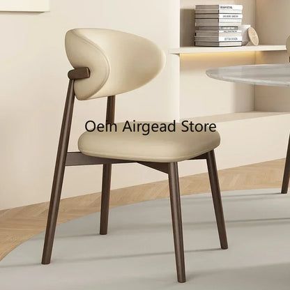 Lounge Vanity Dining Room Chairs Office Single Gamer Home Kitchen Chair Wooden Design Chaises Salle Manger Furniture XR50CY