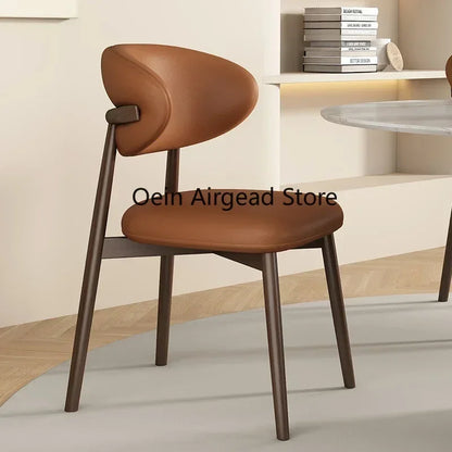 Lounge Vanity Dining Room Chairs Office Single Gamer Home Kitchen Chair Wooden Design Chaises Salle Manger Furniture XR50CY