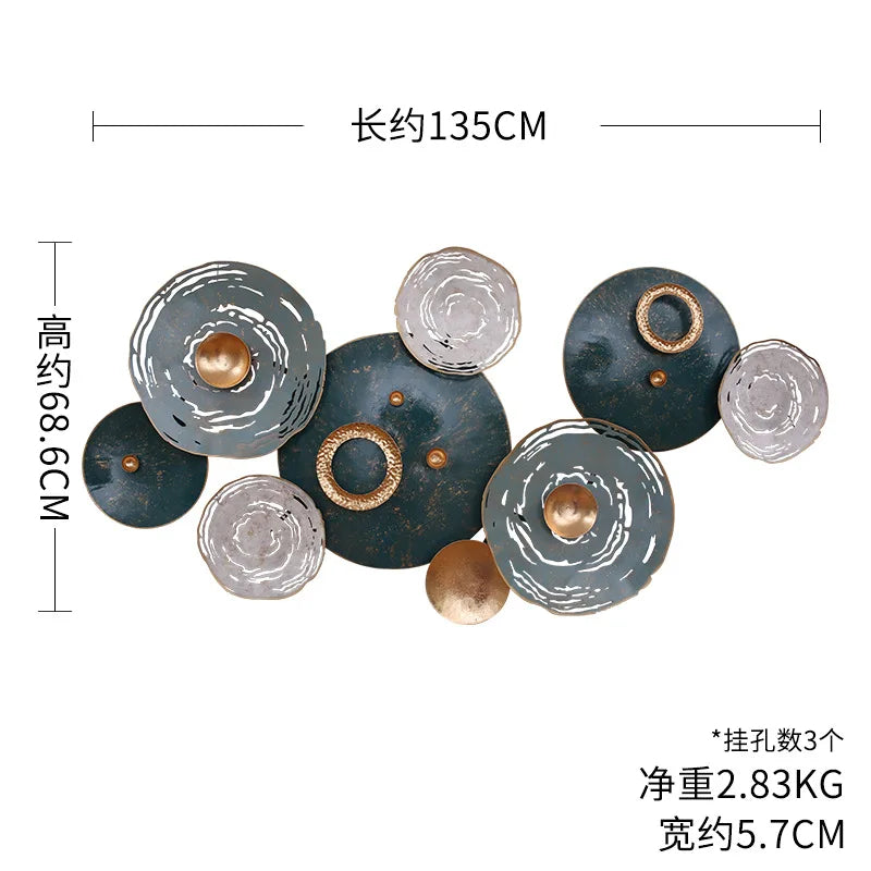 New Chinese light luxury metal wall hanging decoration living room iron wall hangings dream catcher