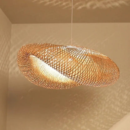 Handmade Wabi sabi style rattan chandelier tea room retro industrial style restaurant bedroom Australia style pendant lamp