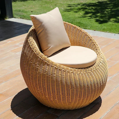 Nordic Garden Furniture Sets Courtyard Terrace Sofa Chair and Table Set Leisure Homestay Balcony PE Rattan Sofa Combination F